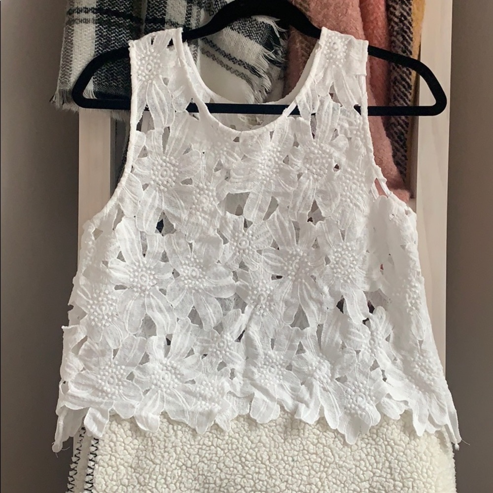 Cute white tank top